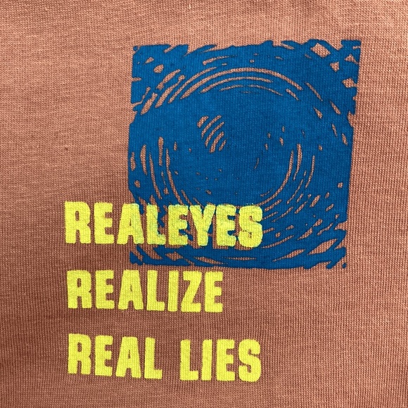 Men’s Brooklyn Cloth Mfg. Co. Dusty Rose Real Eyes Graphic T-Shirt - Picture 12 of 14